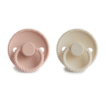 FRIGG Rope Natural Rubber Baby Pacifier (Blush/Cream)