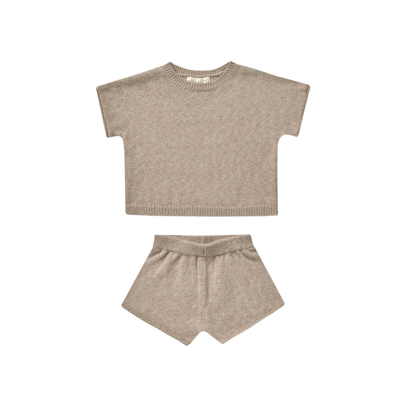 Summer Knit Short Set | Oat