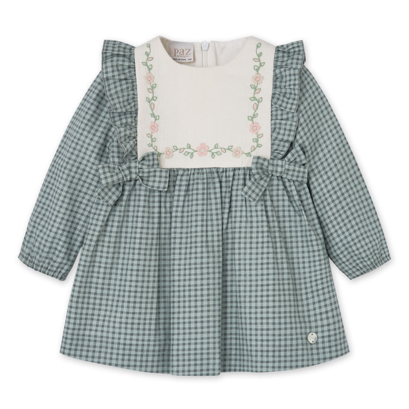 PAZ Double Bow Gingham Dress | Girl