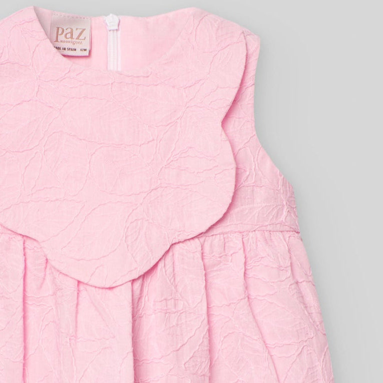 Pink Embroidered Sleeveless Dress