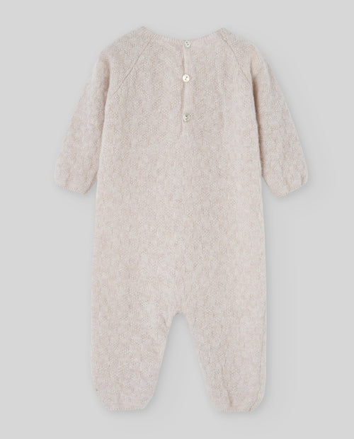 Beige Cashmere Wool Romper