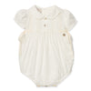 Ivory Double Bow Lace Romper