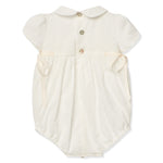 Ivory Double Bow Lace Romper