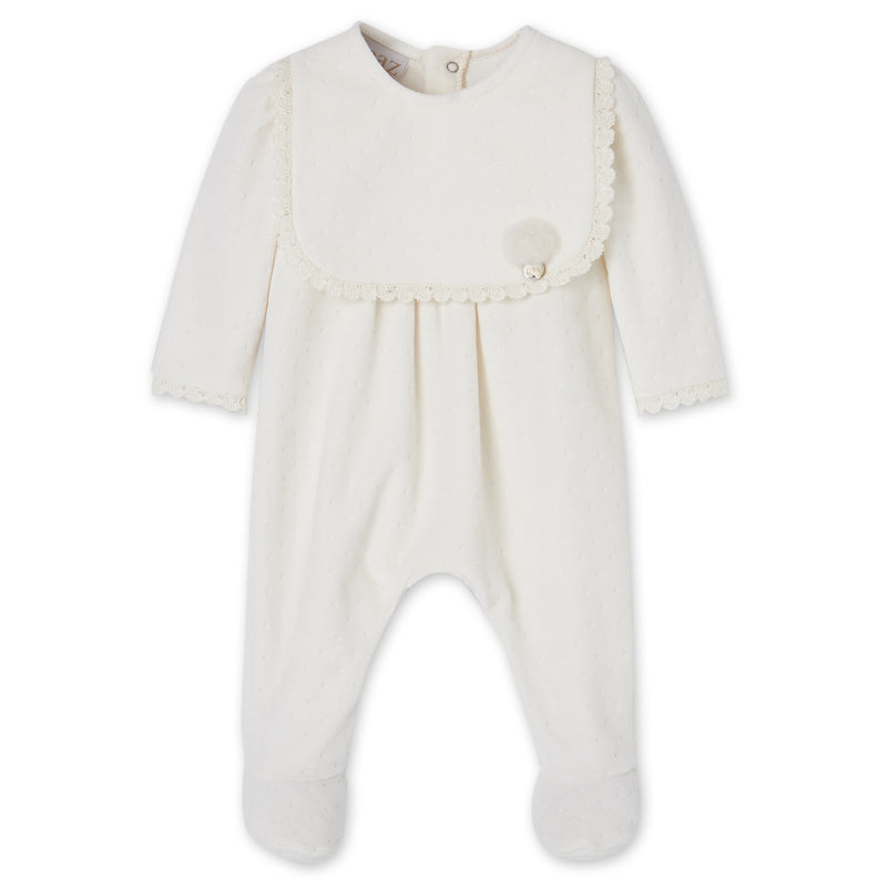 PAZ Velour PomPom Footie | Girl