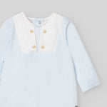 Chalk Blue Cotton Footie