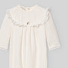 White Lace Bib Footie