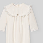 White Lace Bib Footie