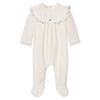 White Lace Bib Footie