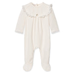 White Lace Bib Footie
