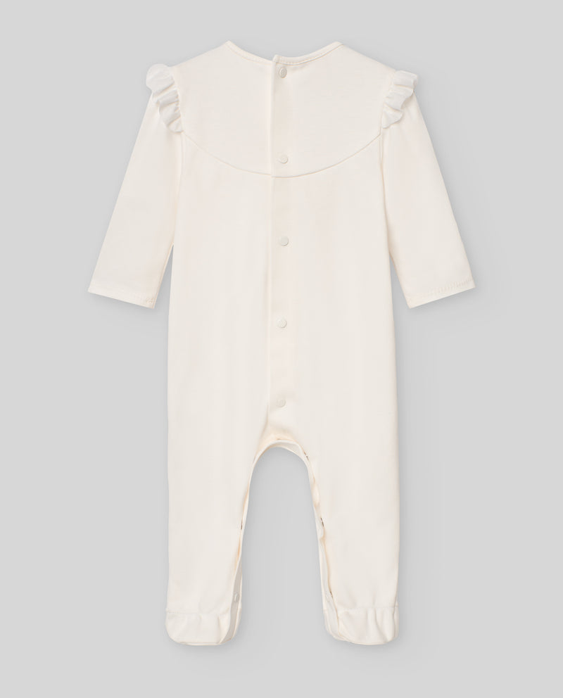 White Lace Bib Footie