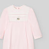 Pink Cotton Lace Footie