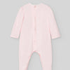Pink Cotton Lace Footie