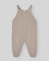 Beige Knit Overall Set