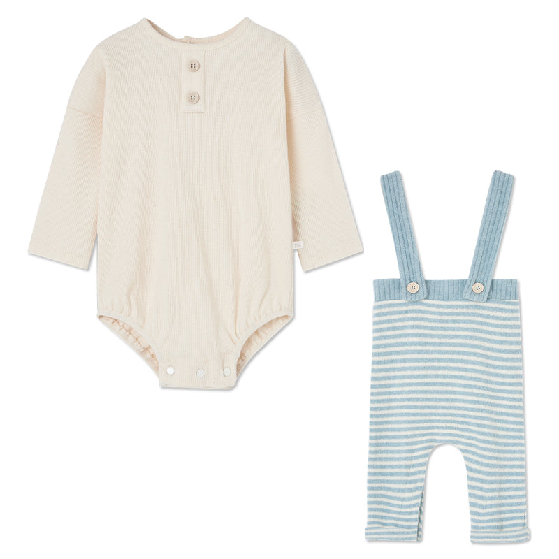 PAZ Cloud Blue Stripe Overall | Boy