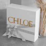 ENGLISH Name Christening Bow Box