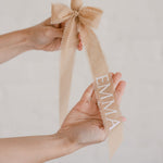 Nude Linen Candle | ENGLISH NAME PRINT