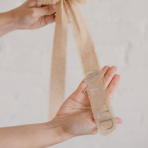 Nude Linen Ribbon | BLESSED PRINT