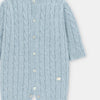 Blue Cable Knit Romper