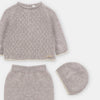 Plum Knit Footie 3Pc Set