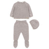 Plum Knit Footie 3Pc Set
