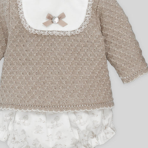 Nude Knit Bloomer Set