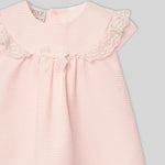 Peach Textured Lace Dress