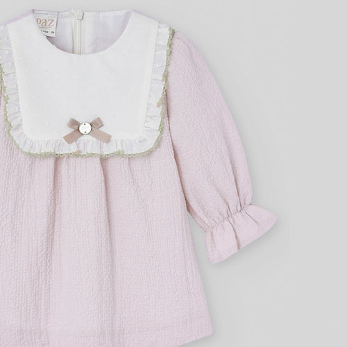 Mauve Bib Dress & Bloomer Set