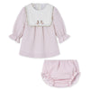 Mauve Bib Dress & Bloomer Set