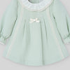 Powder Green Lace Trim Dress