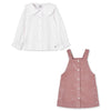 Pink Corduroy Overall Set