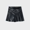 Black Leather Skirt Set