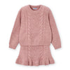 Pink Knit Skirt Set