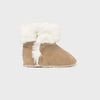 Beige Faux Fur Booties