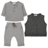 Grey Knit Vest Set | Boy