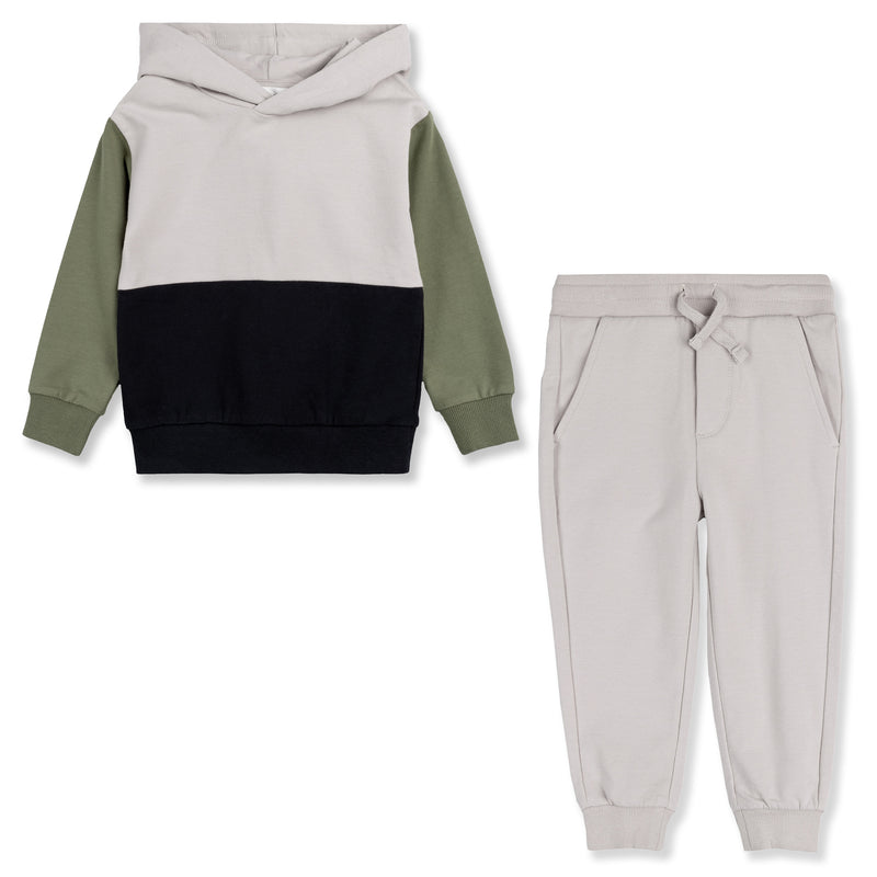 Color Block Hooded Jogger Set | Boy