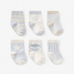 Classic Blues Baby Socks 6Pk