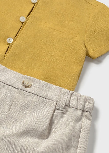 Mustard Linen Set | Girl