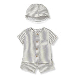 Linen Blue Stripe 3pc Set | Boy