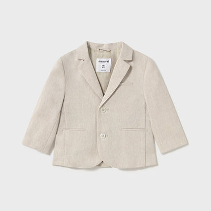 Nude Linen Short Suit Set