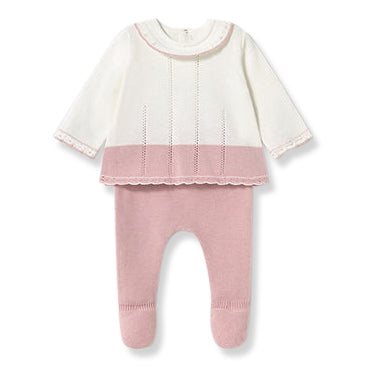 Knit Ruffle Pink 2pc Set | Girl