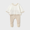 Knit Ruffle Nude 2pc Set | Girl