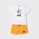 Orange Skater Short Set | Boy
