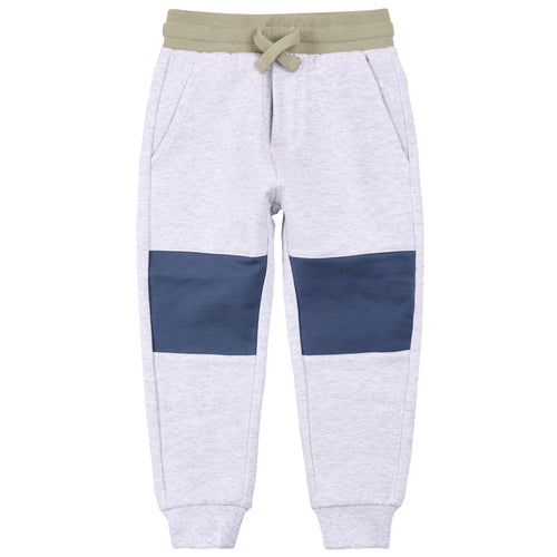 Blue Color Block Hoodie Set