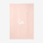 Pink Swan Knit Blanket