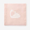 Pink Swan Knit Blanket