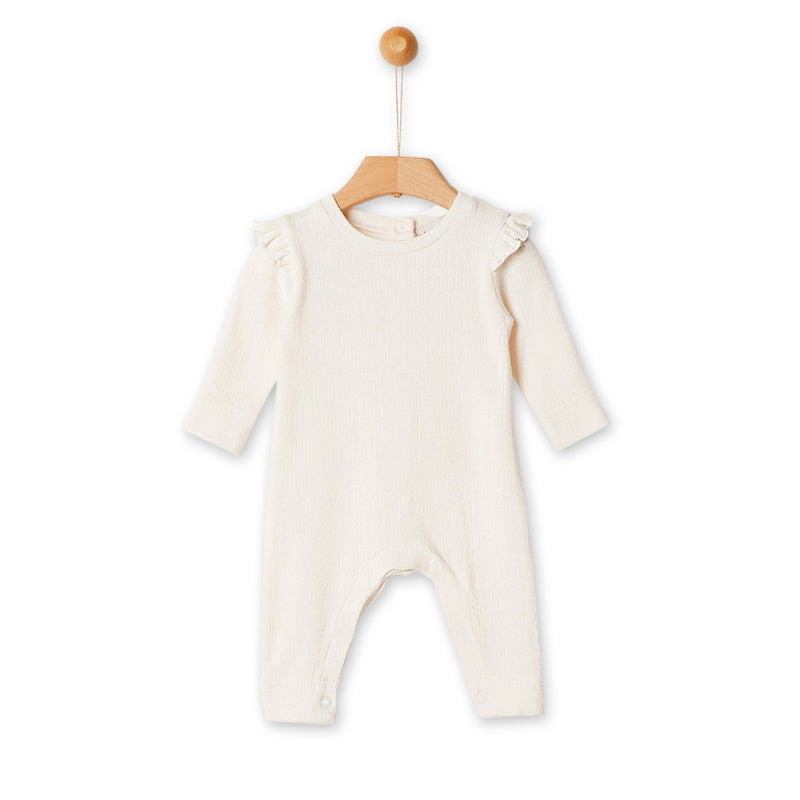 Cloud Ruffle Pointelle Romper | Girl