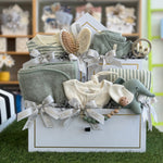 Medium Striped Elephant Set | Neutral