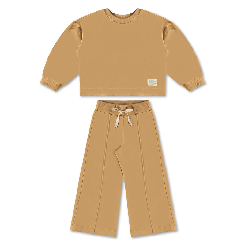 Camel Wide leg Sweater Set | Girl