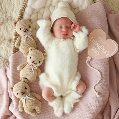 Baby Pink Bow Bear