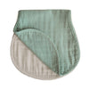 Muslin Burp Cloth Organic Cotton 2-Pack (Roman Green/Fog)
